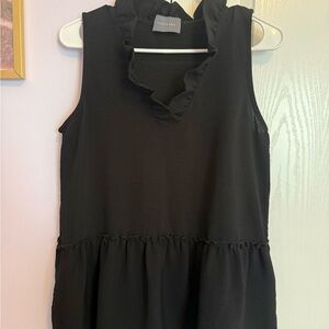 Hudson Gray Black Ruffle Top